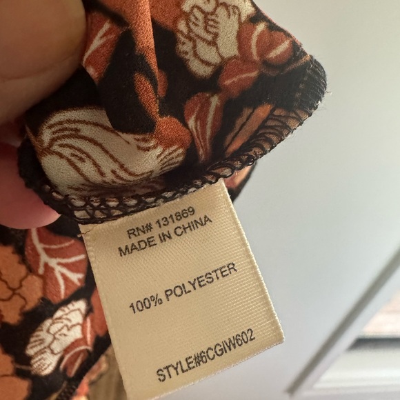 Inspired Hearts Autumn Floral Dress - Black, Rust, and Orange - Picture 8 of 8